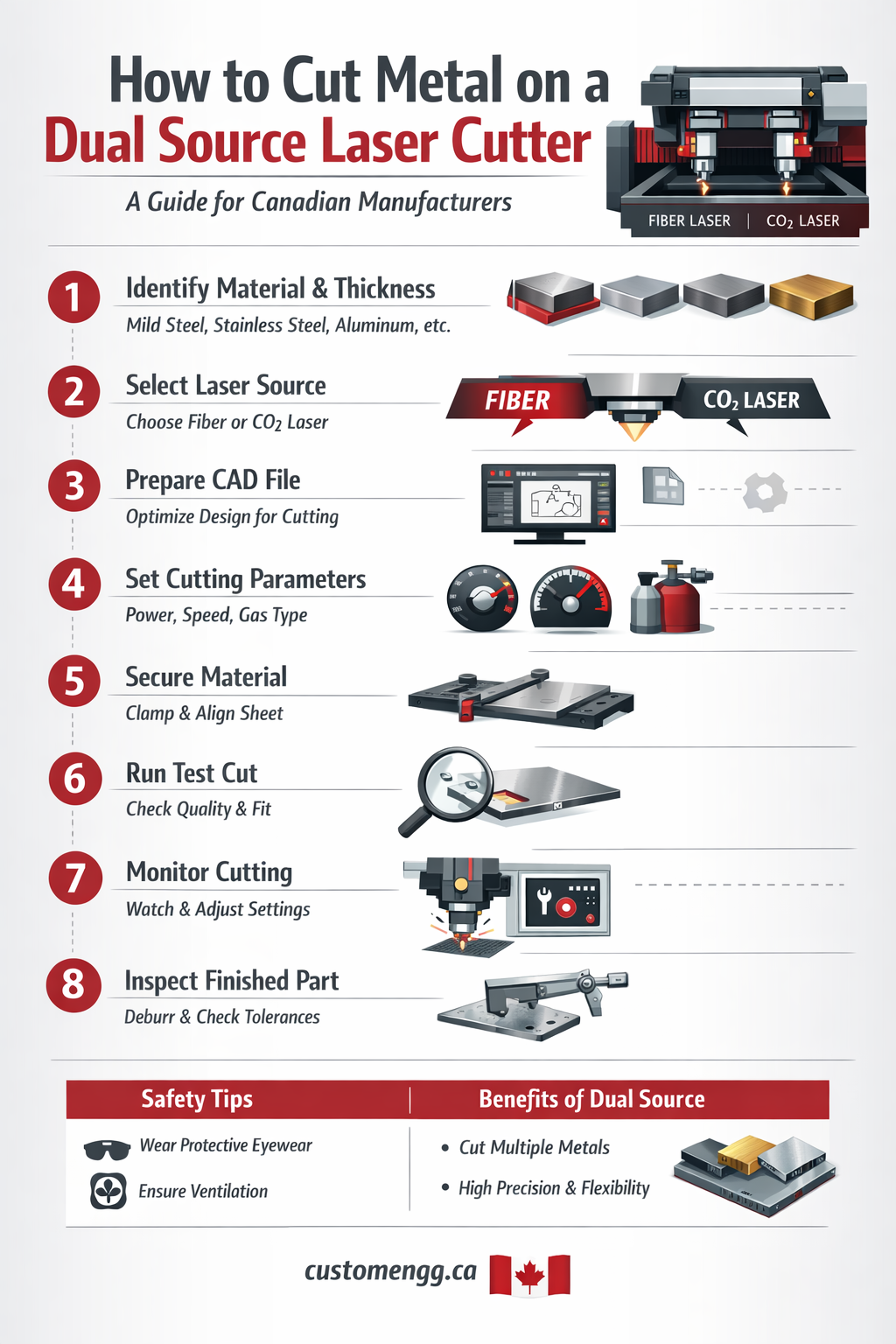 How to Cut Metal on a Dual Source Laser Cutter